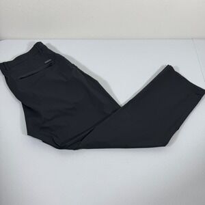 TWILLORY Mens Black Technical Fabric Performance Tailored Fit Dress Pants 33x30‎